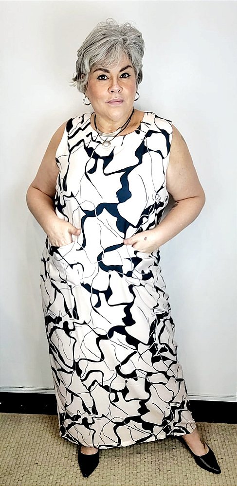 VESTIDO LONGO CREPE