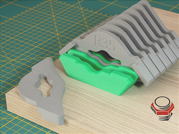 Gabarito de Raio de Canto (tupia de bancada)