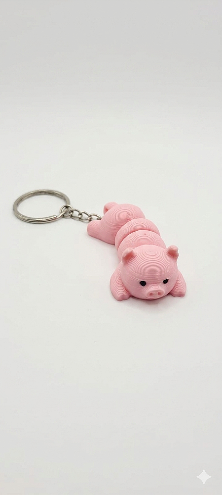 Chaveiro PIG na cor rosa