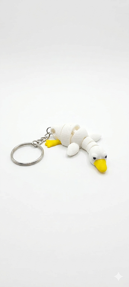 Chaveiro Pato articulado e colorido