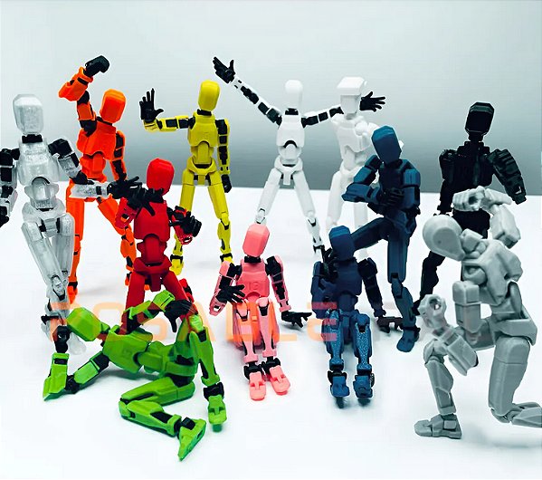 Boneco Dummy 13 Articulado + 5 Armas | Kit Montar Ação 3D Presente Criativo