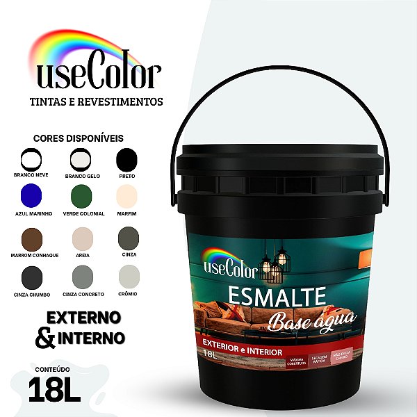 Tinta Esmalte 18L Cinza Chumbo, Brilhante