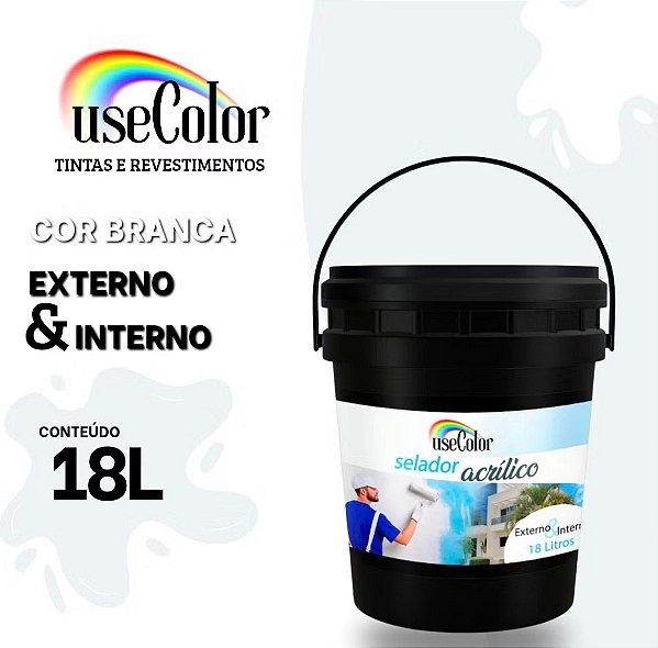 Selador Acrílico Branco Premium 18L Antimofo Acabamentos Ótima Aderência Interno e Externo Complemento