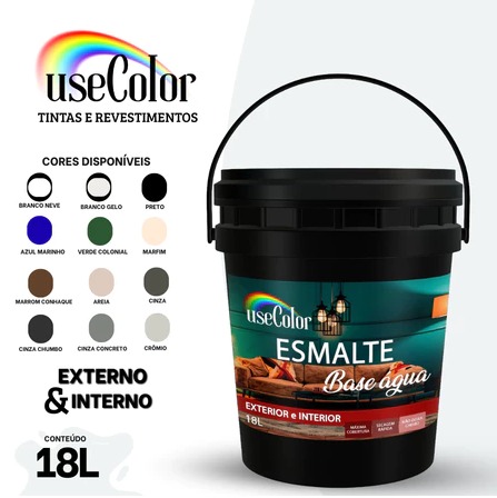 Tinta Esmalte 18L Base Água Metais E Madeiras Boa Cobertura