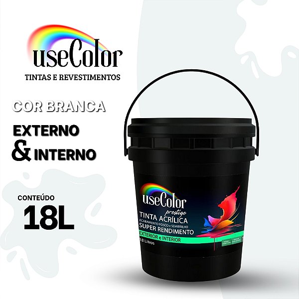 Tinta Látex Acrílico Linha Prestige Tipo Premium 18L Super rendimento Máxima cobertura Multiuso Usecolor