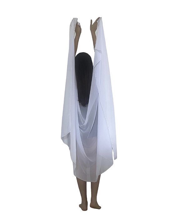 Véu Branco Dança do Ventre Chiffon