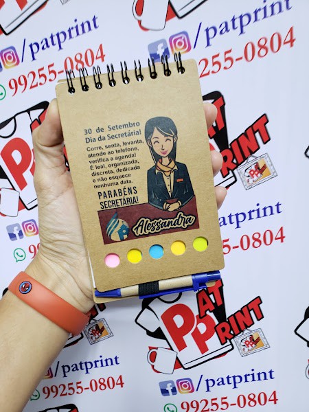 Bloco de Anotações com Post IT e caneta personalizados