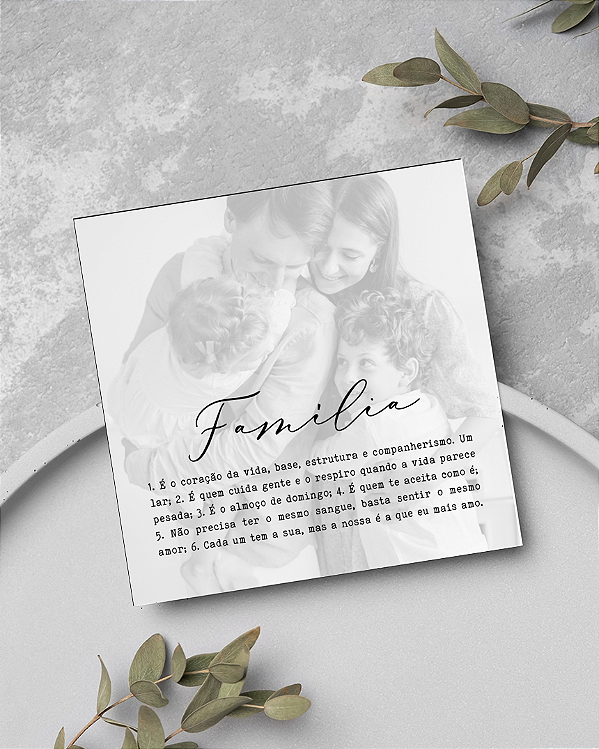 Azulejo personalizado foto significado família