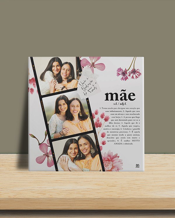 Azulejo personalizado com foto significado mãe