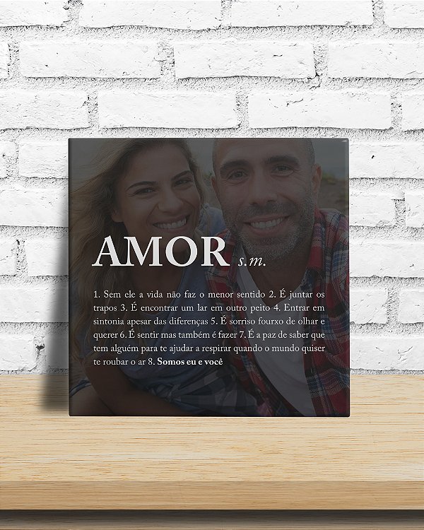 Azulejo personalizado com foto significado amor