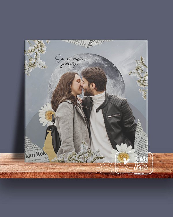 Azulejo personalizado colagem - Lua