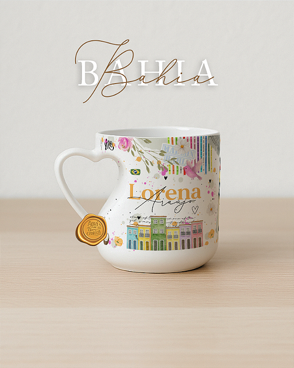 Caneca Bahia personalizada — Coleção Mundi