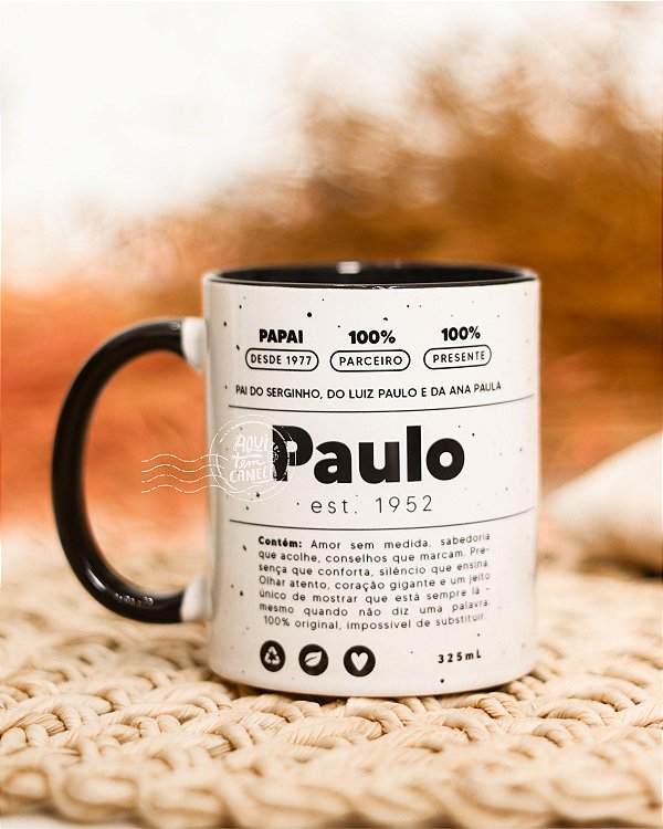Caneca personalizada arte rótulo produto 100% amor