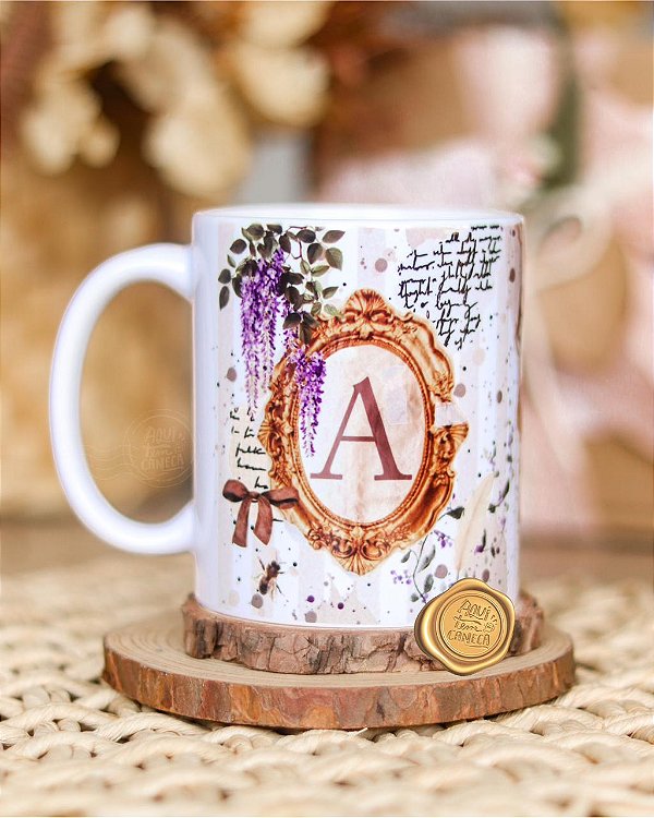 Caneca diamante da temporada personalizada com inicial