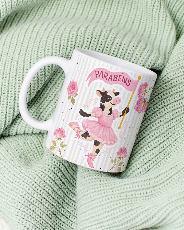 Caneca parabéns vaquinha personalizada