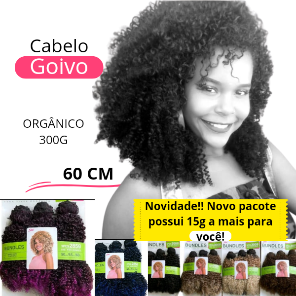 Cabelo Orgânico Sleek Bundles Goivo 300g