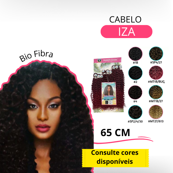 Cabelo Bio Fibra Iza Cacheado 300g Fashion Classic 65cm