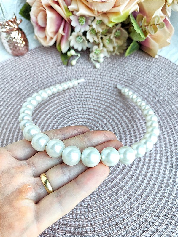 Tiara Perolas Estilosa