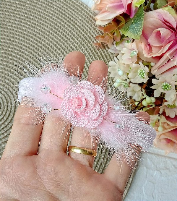 Faixinha Pom Pom Flor