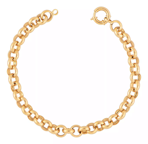 Pulseira Elo Português de Ouro 18k 10 Gramas com largura de 7,5mm