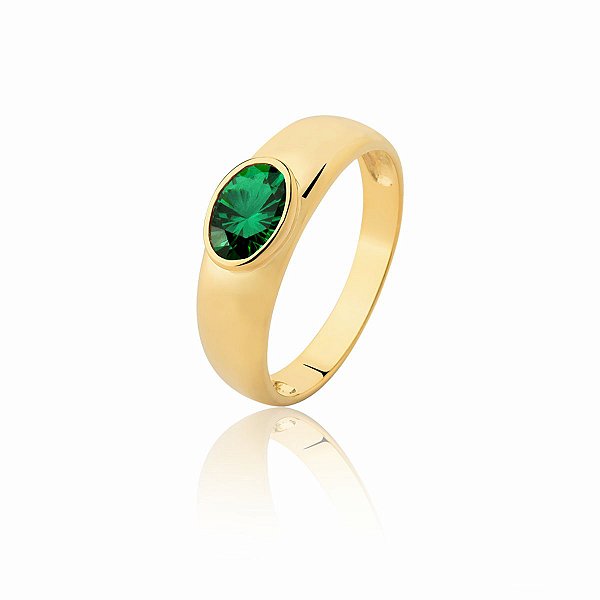 Anel de Formatura Unissex Simples de Ouro 18k - Cód. 1740