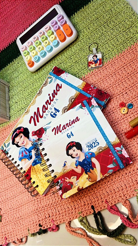 Kit 05 - Agenda Quadrada e Caderno de desenho