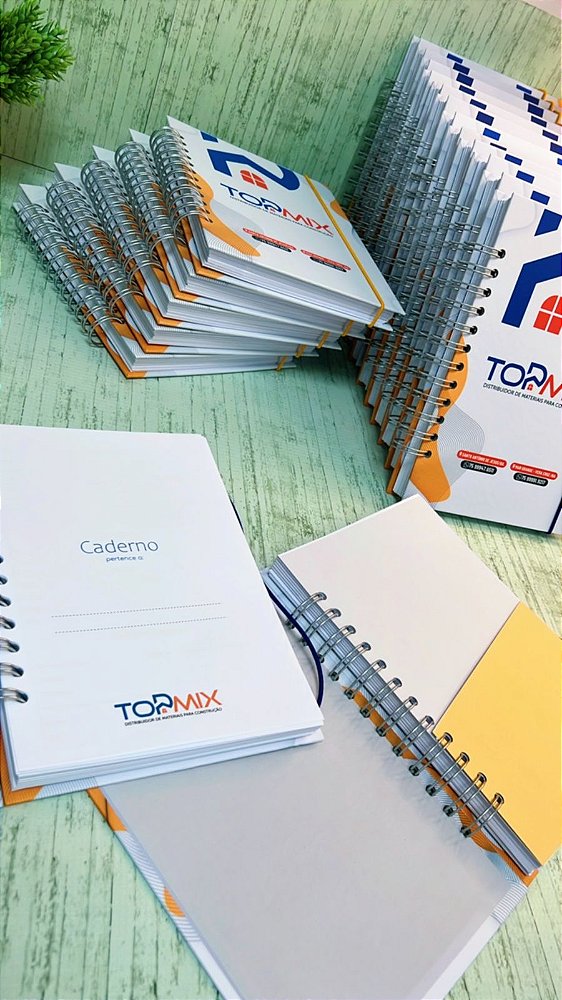 Caderno A5 capa dura c/sua LOGO 100fls