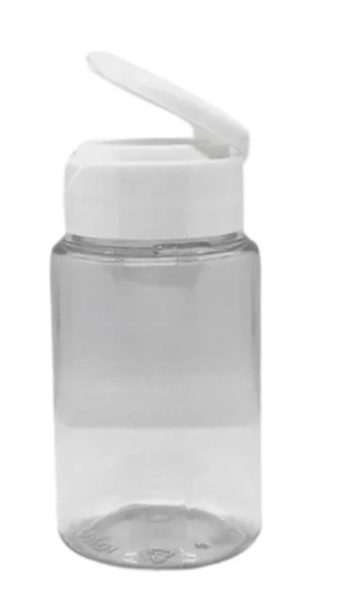 Kit Frasco Pet Transparente c/ Tampa Flip Top Branca 500 mg (24 unidades)