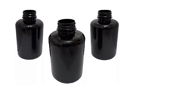 Kit Frasco Pet Preto c/ Tampa Flip Top Vermelha (24 unidades)