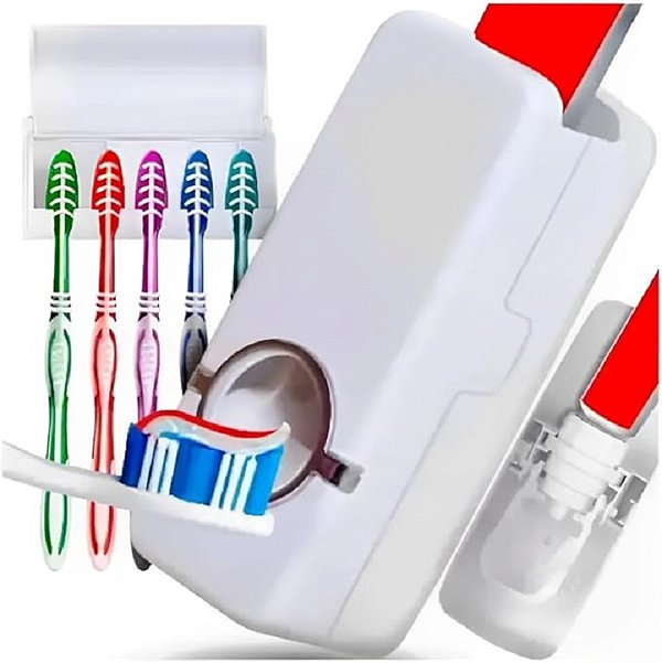 Dispenser Aplicador Creme Dental Pasta Dente Suporte Escovas