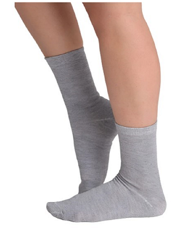 Kit 12 Pares Meias Cinza Lisa Cano Alto Longo Sport Algodão