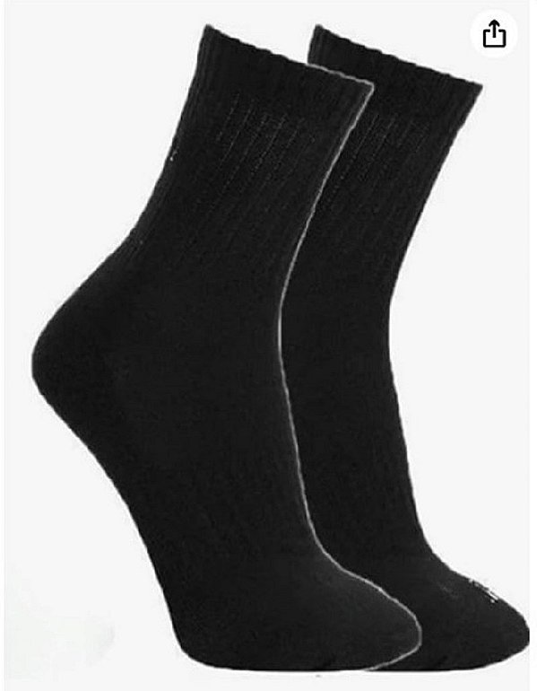 Kit Com 12 Pares De Meias Masculina Preto BÁSICA 39 a 43 Cor Preto Tamanho 39-43