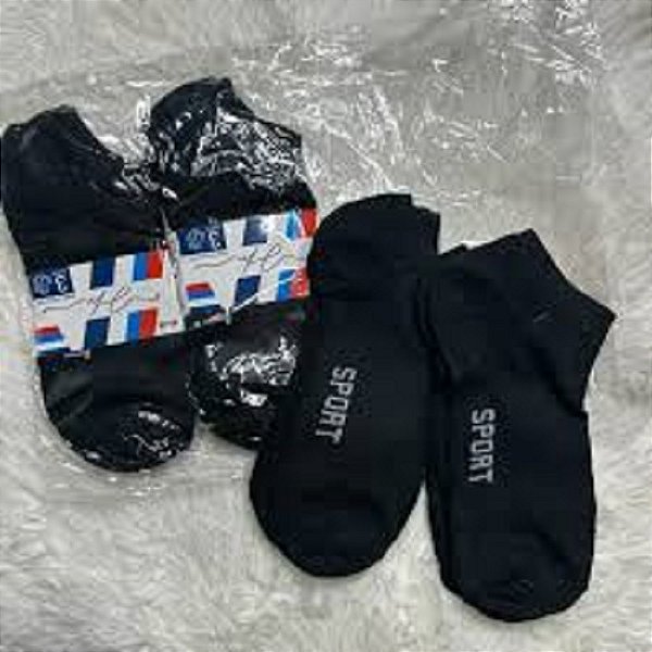 Kit 12 Pares Meia Curta Unissex