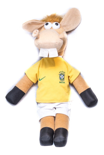 Cavalinho Pelúcia Torcedor Brasil Seleção Rumo Ao Hexa
