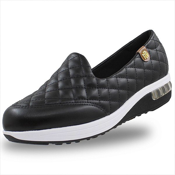 Tênis Modare Slip On Com Gel Tech Feminino - Preto