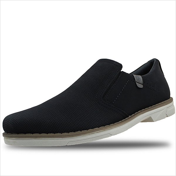 Sapato Pegada Slip On Microfibra Masculino - Nob Preto/Importado Um