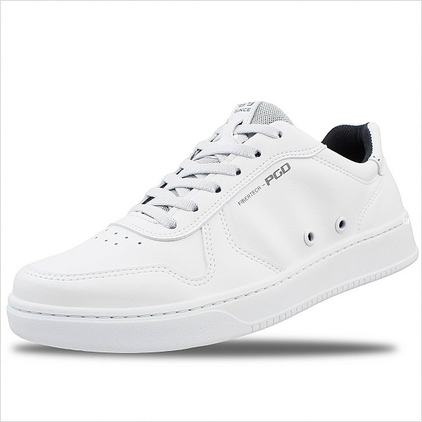 Tênis Casual Pegada em Microfibra Masculino - Importado Branco