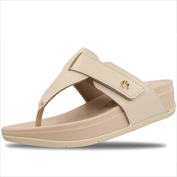 Sandália Modare Plataforma Ultraconforto Feminino - Creme