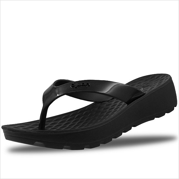 Chinelo Dijean Anabela Feminino - Preto/Preto