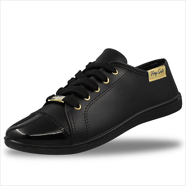 Tênis Moleca Casual Feminino - Preto/Preto