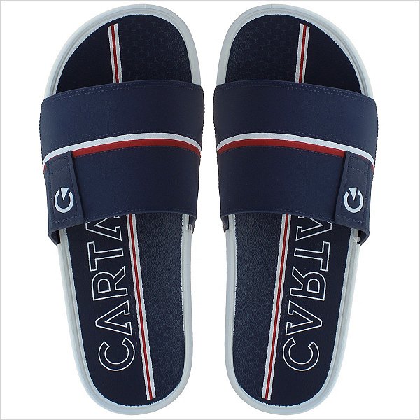Chinelo Cartago Detroit Gáspea Masculino - Branco/Azul