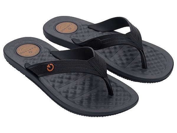 Chinelo Cartágo Arizona Light Dedo AD Ref:12517 - Cinza/Preto