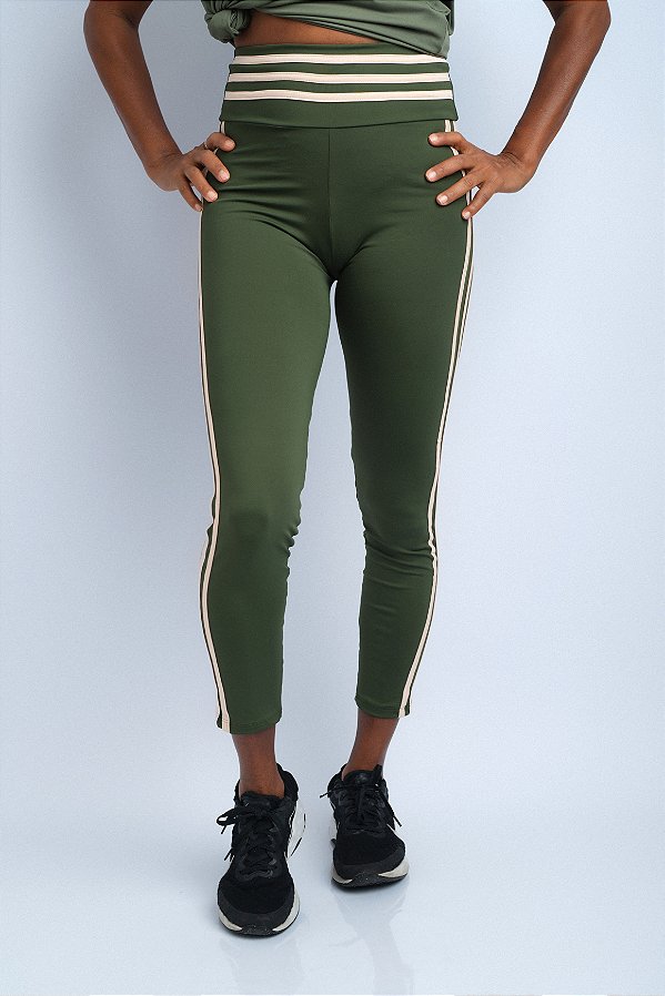 Calça Cigarrete Com 3 Tiras