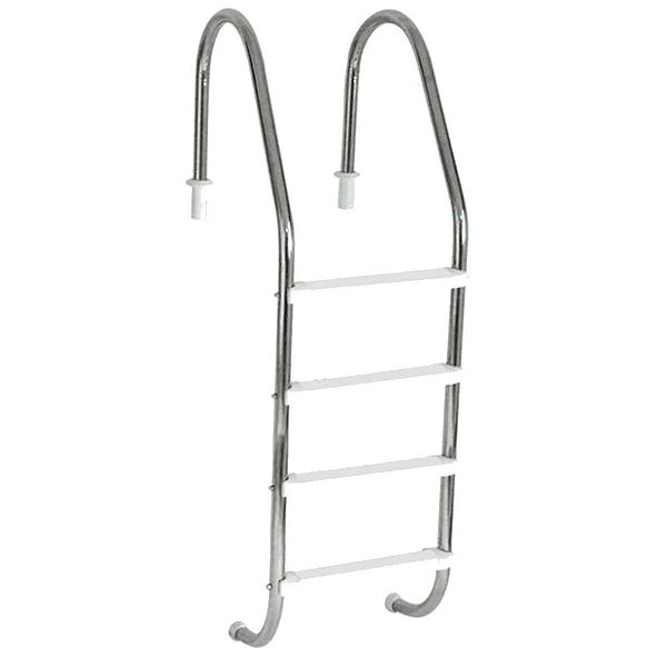 Escada Inox Inaqua 4 Degraus em ABS