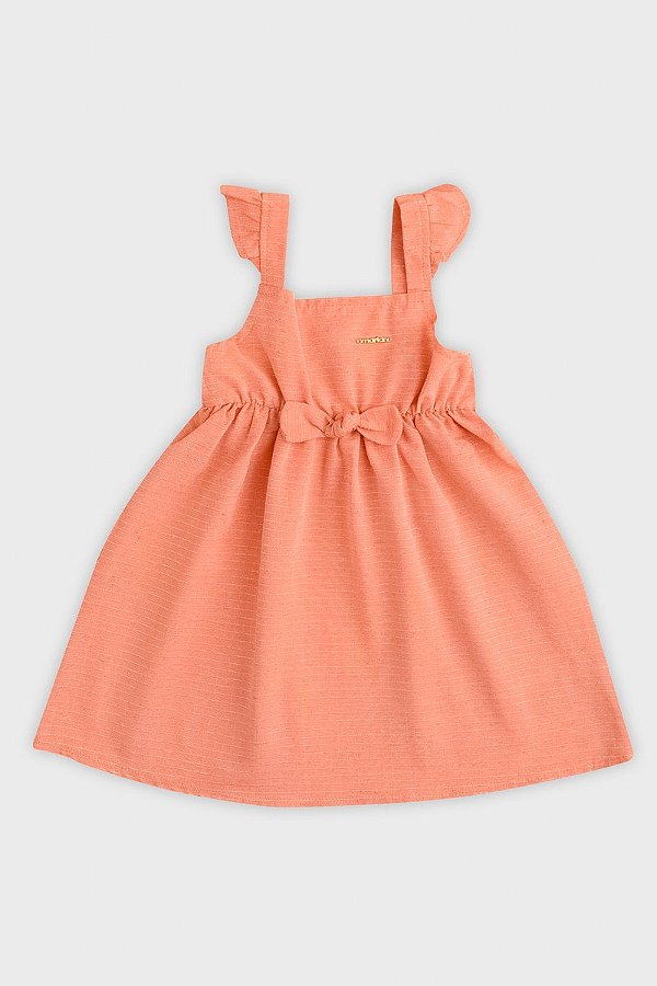 Vestido Infantil em Sarja Laranja