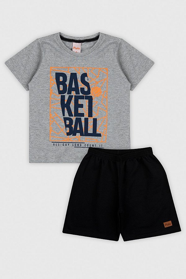 Conjunto  Infantil Menino Basketball Mescla