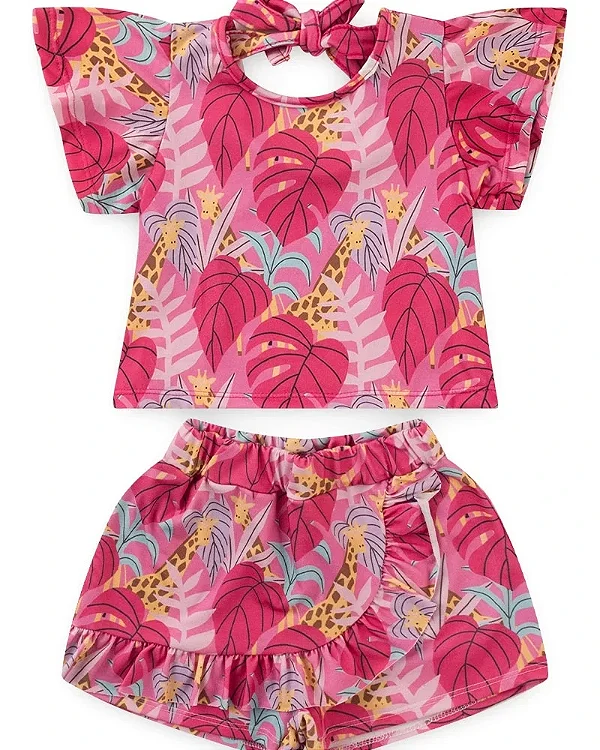 Conjunto feminino girafas