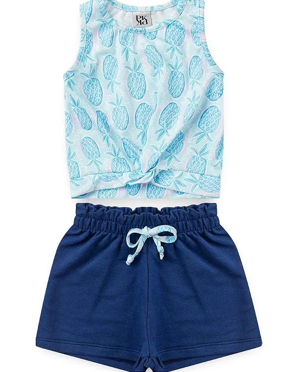 Conjunto Feminino Infantil Nó Abacaxi