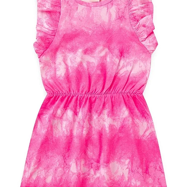Vestido Infantil Feminino Tie Dye Pink