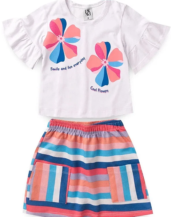 CONJUNTO FEMININO INFANTIL SMILE AND FUN